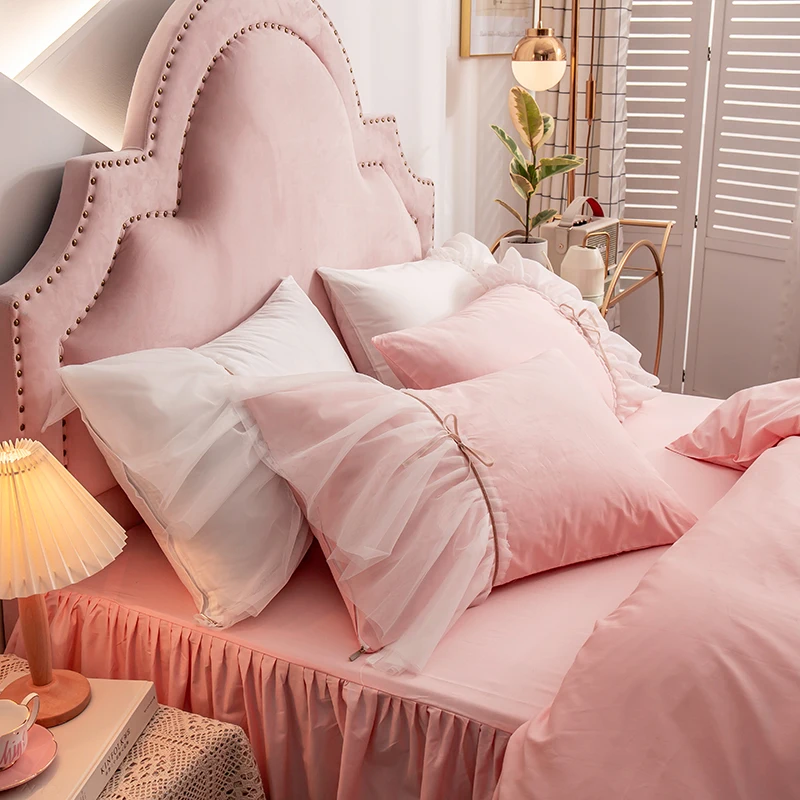 100% Cotton Pillowcase Pink Gray Green White Pillowcase Household Cotton Lotus Leaf Double Lace Princess Pillowcase 2pcs 48*74cm
100% Cotton Pillowcase Pink Gray Green White Pillowcase Household Cotton Lotus Leaf Double Lace Princess Pillowcase 2pcs 48*74cm