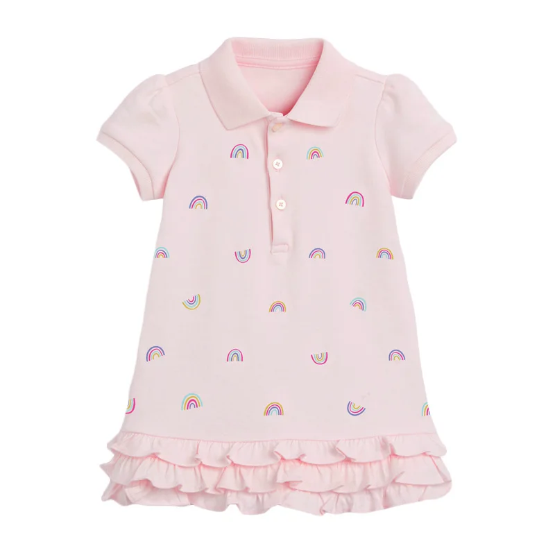 Платье для девочек весенне-летние детские платья детская одежда с единорогом