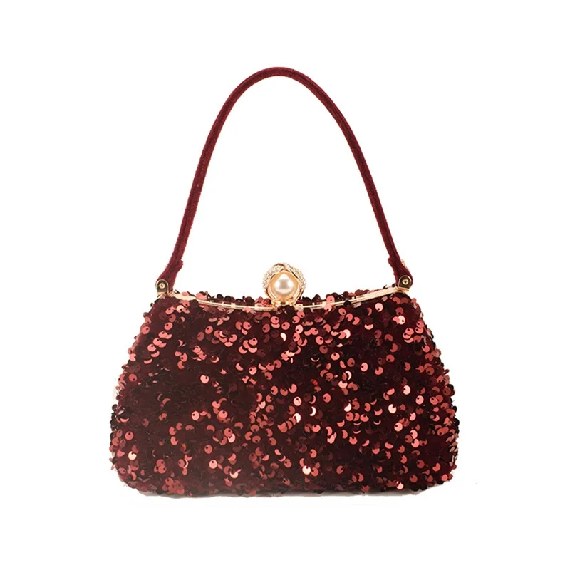 Women's Shiny Evening Bag Luxury Sequin Clutch Cocktail Wedding Handbag with Chain Strap
Women's Shiny Evening Bag Luxury Sequin Clutch Cocktail Wedding Handbag with Chain Strap
