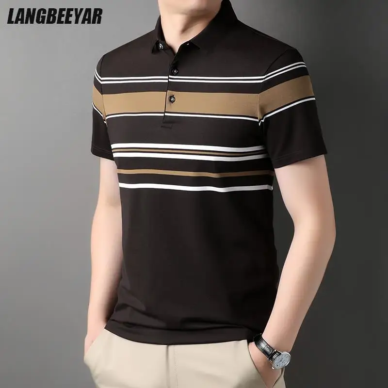 Top Grade Yarn-dyed Process New Brand Fashions Designer Summer Polo Shirts For Men Short Sleeve Stripped Casual Tops Men Clothes
Top Grade Yarn-dyed Process New Brand Fashions Designer Summer Polo Shirts For Men Short Sleeve Stripped Casual Tops Men Clothes