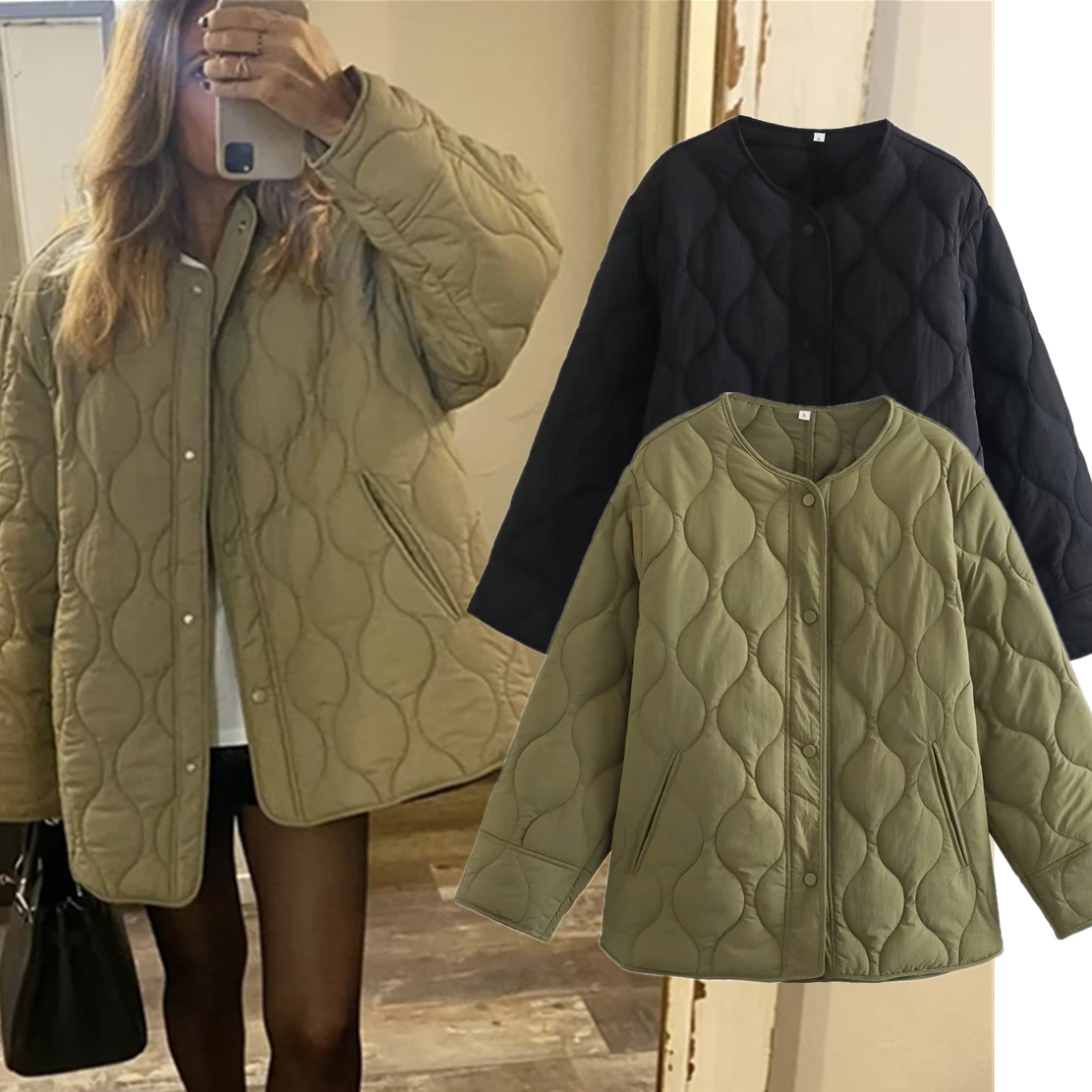 Jenny&Dave Ins Fashion Blogger Vintage Loose Parka Coat Women Quilting Bomber Jacket Women
Jenny&Dave Ins Fashion Blogger Vintage Loose Parka Coat Women Quilting Bomber Jacket Women