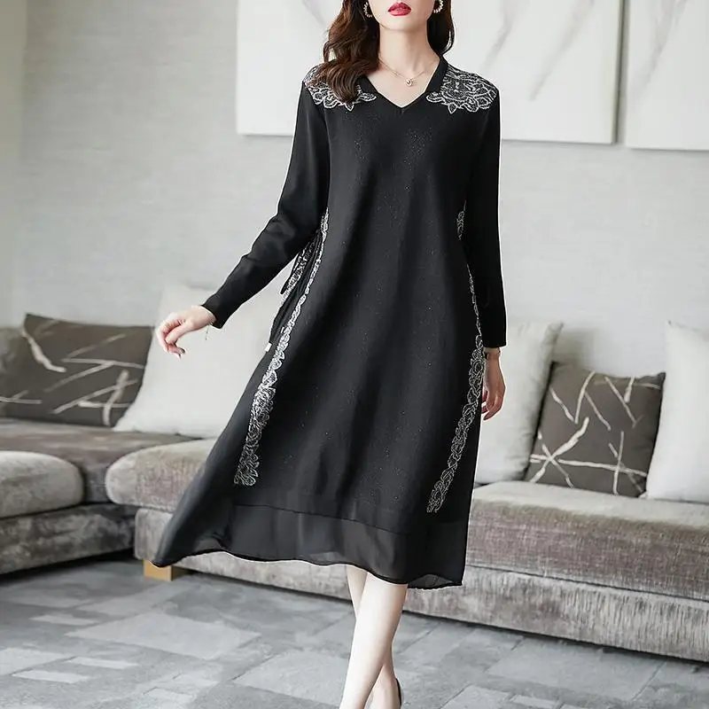 Knitted dress women's 2022 spring and autumn new loose slim fashion foreign style size
Knitted dress women's 2022 spring and autumn new loose slim fashion foreign style size