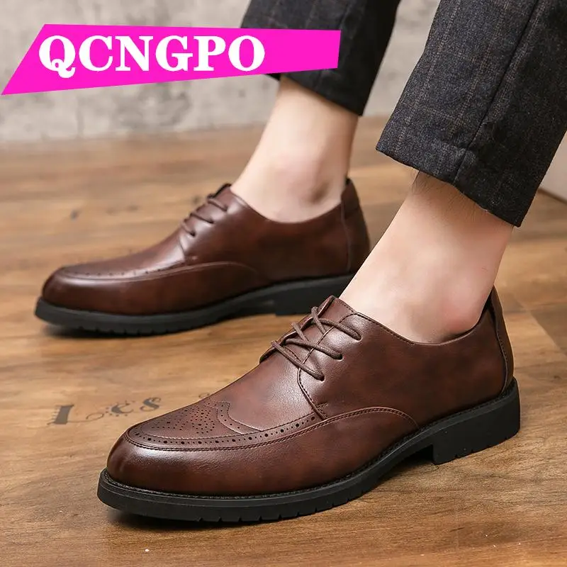 Туфли дерби офисные водонепроницаемые, обувь для встреч, Свадебная обувь для жениха, Кожаные Деловые туфли из воловьей кожи на шнуровке 
Туфли дерби офисные водонепроницаемые, обувь для встреч, Свадебная обувь для жениха, Кожаные Деловые туфли из воловьей кожи на шнуровке