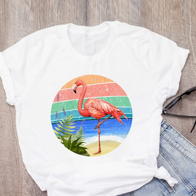 Summer 2020 Flamingo Women's T-shirts Harajuku Funny Cartoon Print Top Female T Shirt Streetwear Casual O-neck Lady Tee Clothes
Summer 2020 Flamingo Women's T-shirts Harajuku Funny Cartoon Print Top Female T Shirt Streetwear Casual O-neck Lady Tee Clothes