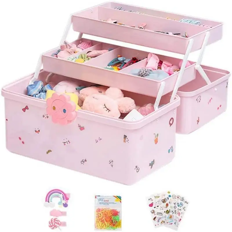 Children's Hair Accessories Storage Box Multi-layer Hairpin Jewelry Organizer Portable Hairband Hair Ties Bows Clips Container
Children's Hair Accessories Storage Box Multi-layer Hairpin Jewelry Organizer Portable Hairband Hair Ties Bows Clips Container