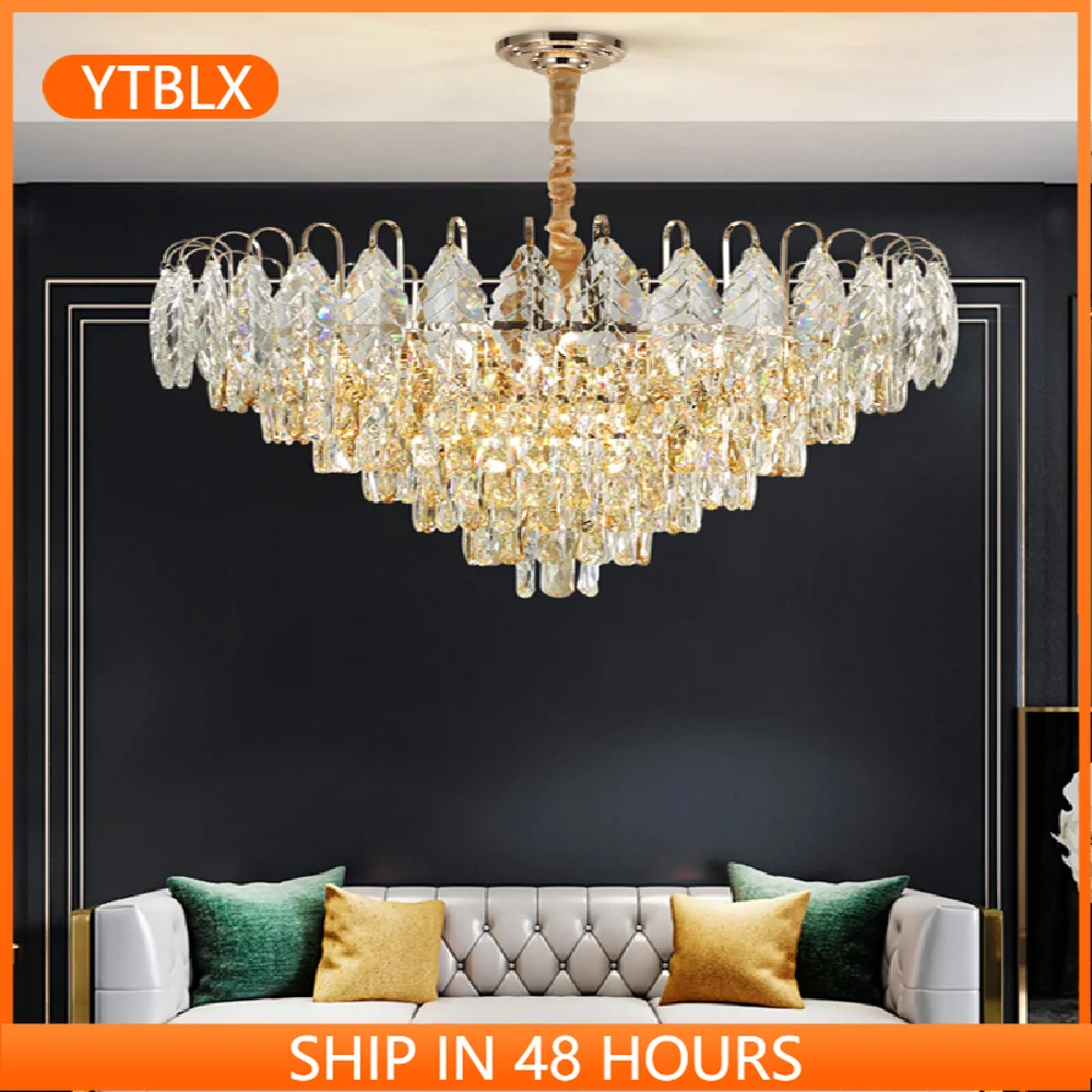 Leaf Crystal Dimmable LED Lustre Gold Chandelier Living Room Decor Luxury Home Decor Home Appliance Upscale
Leaf Crystal Dimmable LED Lustre Gold Chandelier Living Room Decor Luxury Home Decor Home Appliance Upscale