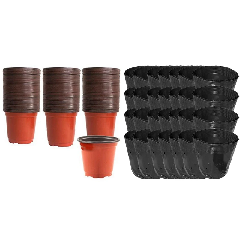 150Pcs 10X9cm Plant Nursery Pots Round Small Flower Pots With 100Pcs Nursery Pot Nursery Seedlings Pots 6.5X6.5Cm 
150Pcs 10X9cm Plant Nursery Pots Round Small Flower Pots With 100Pcs Nursery Pot Nursery Seedlings Pots 6.5X6.5Cm