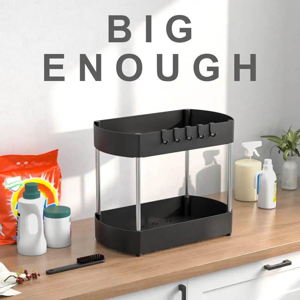 Easy To Use Storage Rack Abs Sink Under The Shelf Kitchen Sink Rack Spice Jar Bottle Rust-proof Drawer Organizers With Hook
Easy To Use Storage Rack Abs Sink Under The Shelf Kitchen Sink Rack Spice Jar Bottle Rust-proof Drawer Organizers With Hook