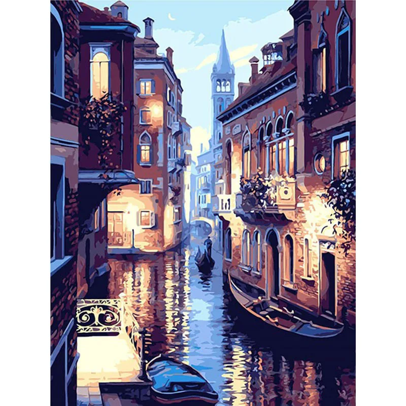 Decoration Painting By Numbers Night View of Venice Landscape Picture Handpainted Drawing on Canvas Acrylic Frameless Wall Art 
Decoration Painting By Numbers Night View of Venice Landscape Picture Handpainted Drawing on Canvas Acrylic Frameless Wall Art