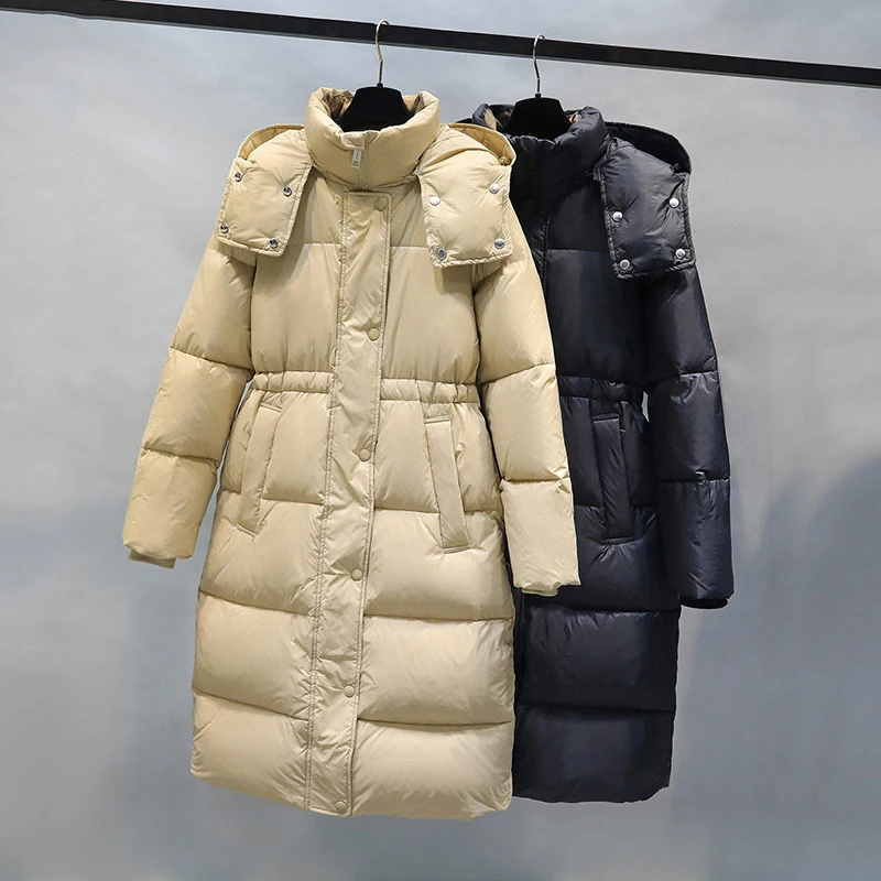 Female Winter Clothing 2022 hit New in Luxury 90 White Duck Down Warm Thickened Waist Slim Hooded Coats Puffer Down Jacket Women
Female Winter Clothing 2022 hit New in Luxury 90 White Duck Down Warm Thickened Waist Slim Hooded Coats Puffer Down Jacket Women