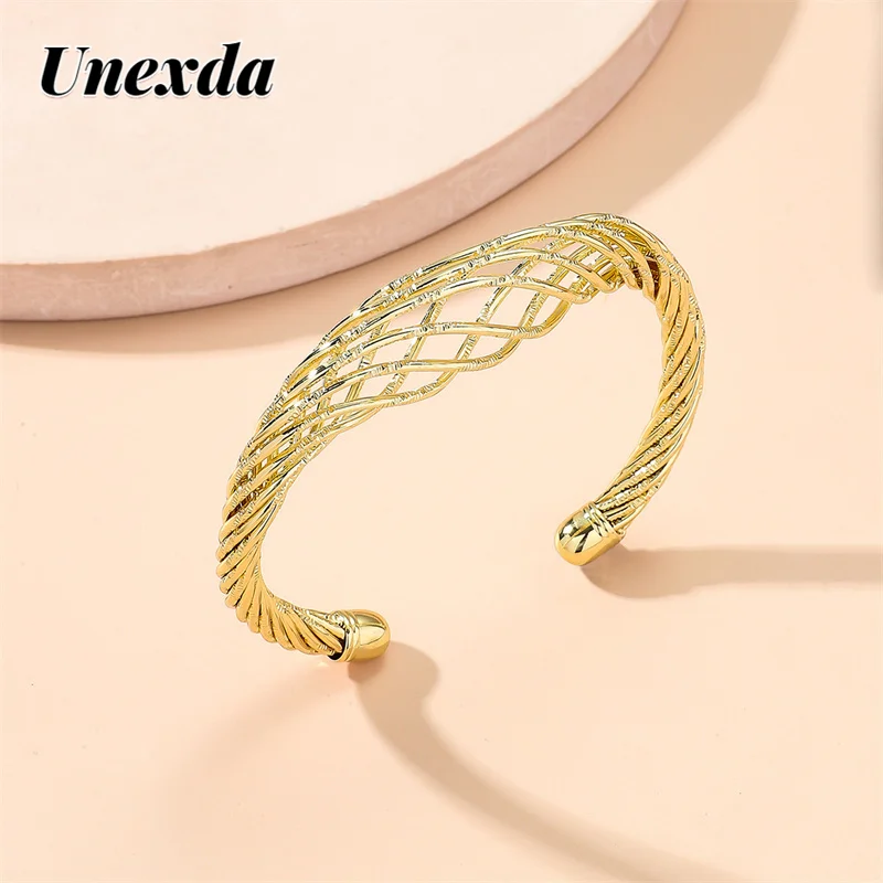 Unexda Glamour Fashion Luxury Bracelets Jewelry Design Openwork Pattern Gold Plated Bangles Boho Accessories Party Girls Jewelry
Unexda Glamour Fashion Luxury Bracelets Jewelry Design Openwork Pattern Gold Plated Bangles Boho Accessories Party Girls Jewelry