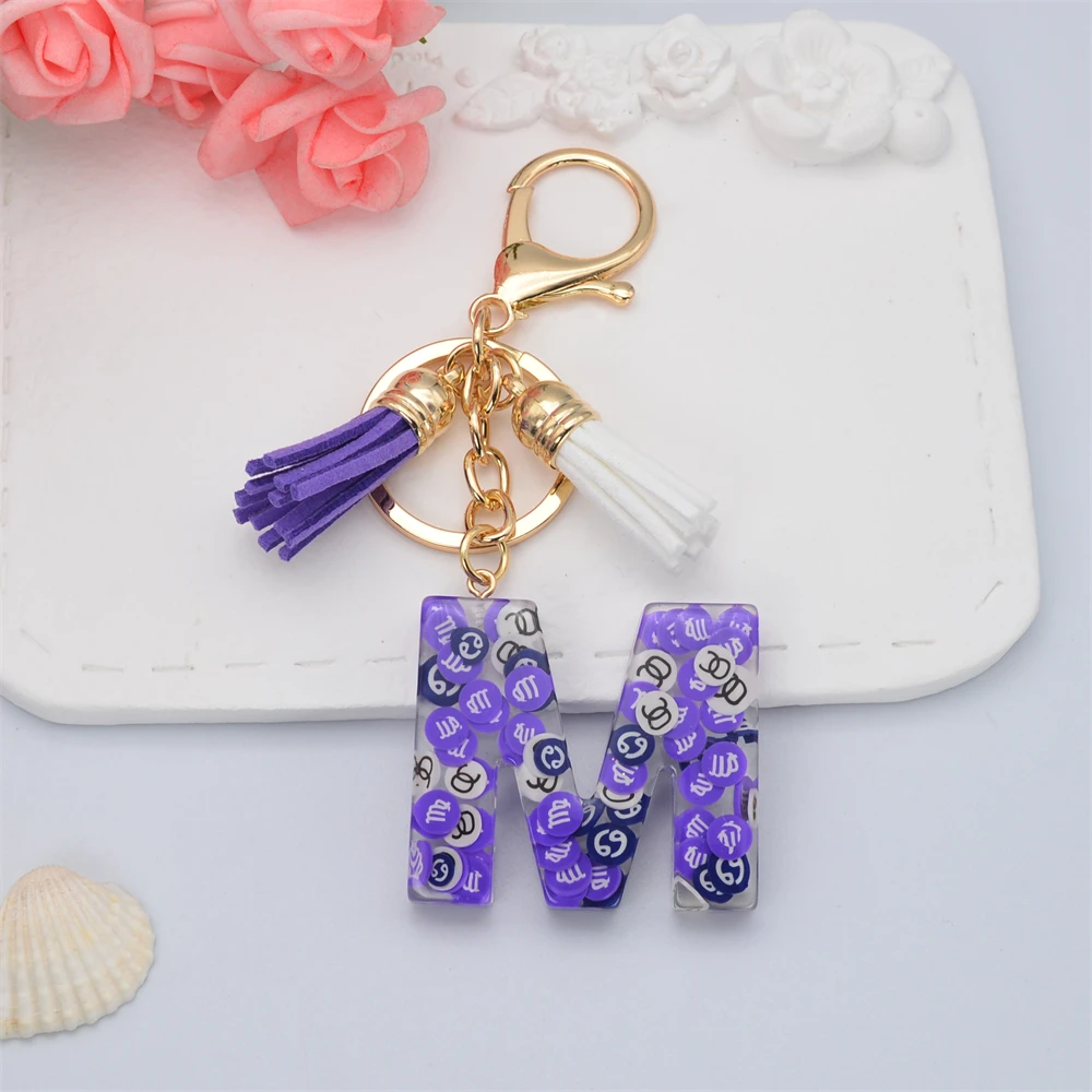 Constellation Fruit Slice 26 English Letters Key Chain Crystal Car Bag Pendant Tassel Hanging Jewelry Fashion Lovely Keyring
Constellation Fruit Slice 26 English Letters Key Chain Crystal Car Bag Pendant Tassel Hanging Jewelry Fashion Lovely Keyring