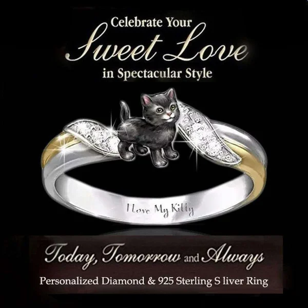 Exquisite Cute Kitten Rings for Women Animal Cat Ring Luxury Valentines Day Anniversary Gift Aesthetic Jewelry Anillos Mujer
Exquisite Cute Kitten Rings for Women Animal Cat Ring Luxury Valentines Day Anniversary Gift Aesthetic Jewelry Anillos Mujer