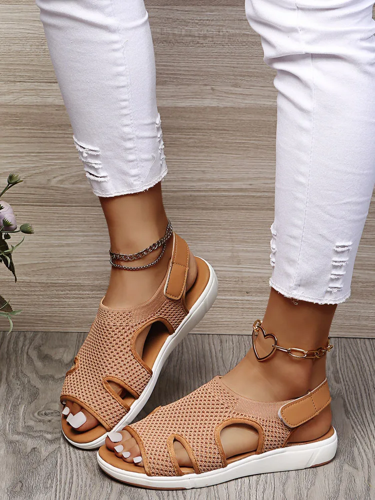 Summer Women Flat Sandals Elastic Breathable Flats Fashion Casual Shoes for Women Open Toe Beach Slides Shallow Mouth Footwear
Summer Women Flat Sandals Elastic Breathable Flats Fashion Casual Shoes for Women Open Toe Beach Slides Shallow Mouth Footwear