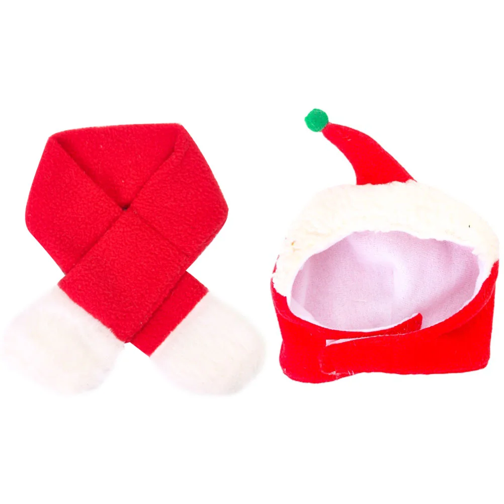 

Hat Pet Christmas Set Household Warm for Dogs The Cat Puppy Scarf Supplies Photo Prop Pets