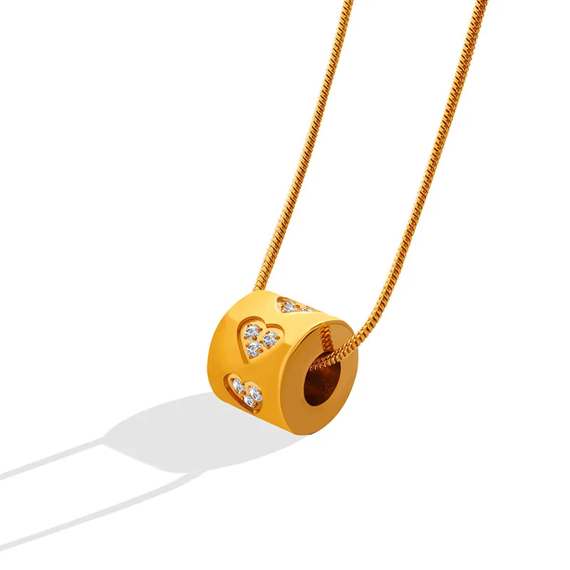 Summer Delicate Zircon Inlaid Hollow Cylindrical Necklace for Women Choker Clavicle Chain Stainless Steel Jewelry Collier Femme
Summer Delicate Zircon Inlaid Hollow Cylindrical Necklace for Women Choker Clavicle Chain Stainless Steel Jewelry Collier Femme