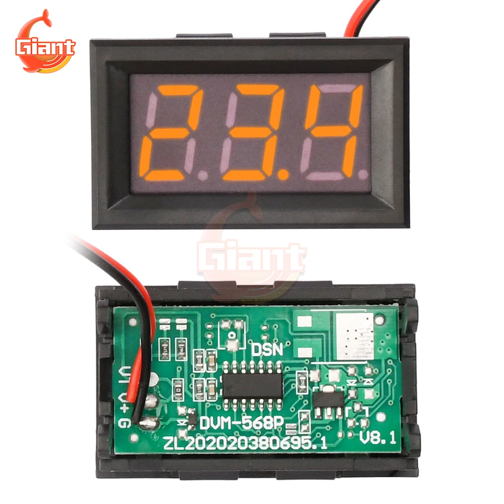 Gaqqee Цифровой вольтметр постоянного тока 0,56 дюйма
Gaqqee Цифровой вольтметр постоянного тока 0,56 дюйма