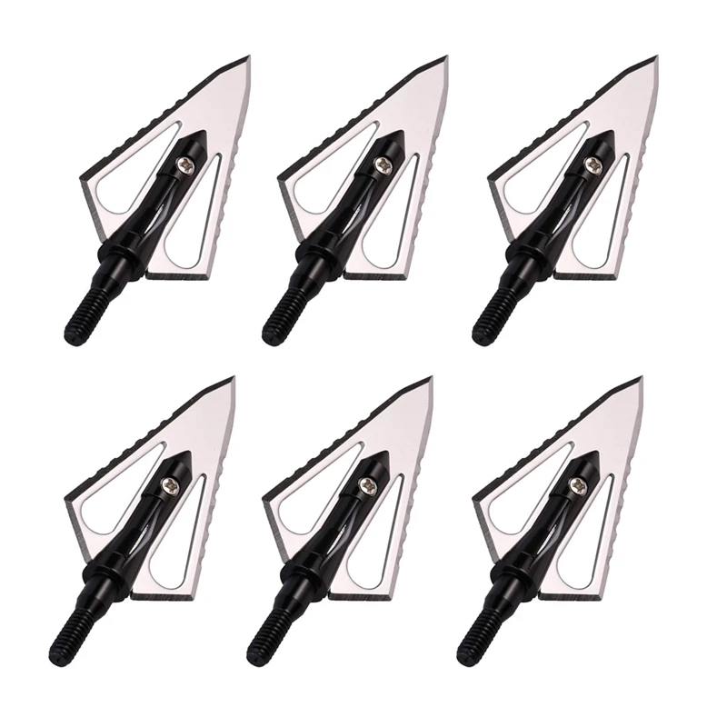 6 Pcs Hunting Broadheads 2 Blades Archery Broadheads 100 Grain Screw-In Archery Head Compatible With Compound Bow 
6 Pcs Hunting Broadheads 2 Blades Archery Broadheads 100 Grain Screw-In Archery Head Compatible With Compound Bow