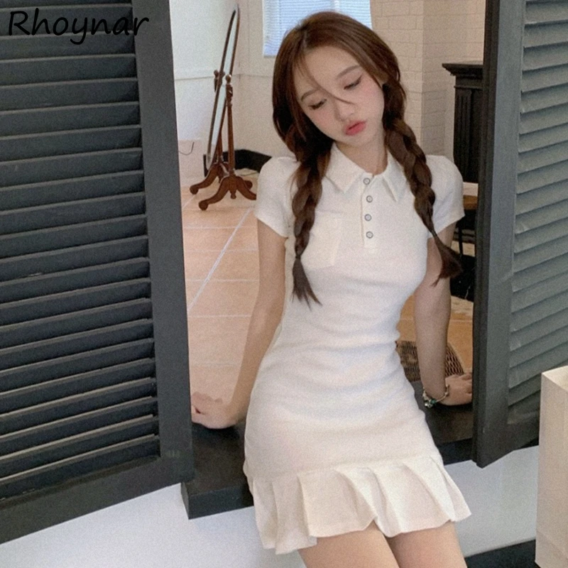 Short Sleeve Dresses Women Preppy Simple Solid Slim Elegant Young French Style Fashion Cosy Kpop Summer Vestido Feminino Chic
Short Sleeve Dresses Women Preppy Simple Solid Slim Elegant Young French Style Fashion Cosy Kpop Summer Vestido Feminino Chic