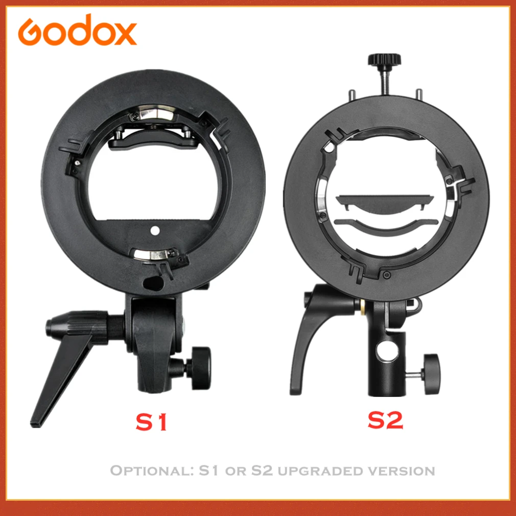 Godox S-Type S1 or S2 Bracket Bowens Mount Holder For Speedlite Flash Snoot Softbox V860II AD200Pro TT600 Beauty Dish Reflector
Godox S-Type S1 or S2 Bracket Bowens Mount Holder For Speedlite Flash Snoot Softbox V860II AD200Pro TT600 Beauty Dish Reflector