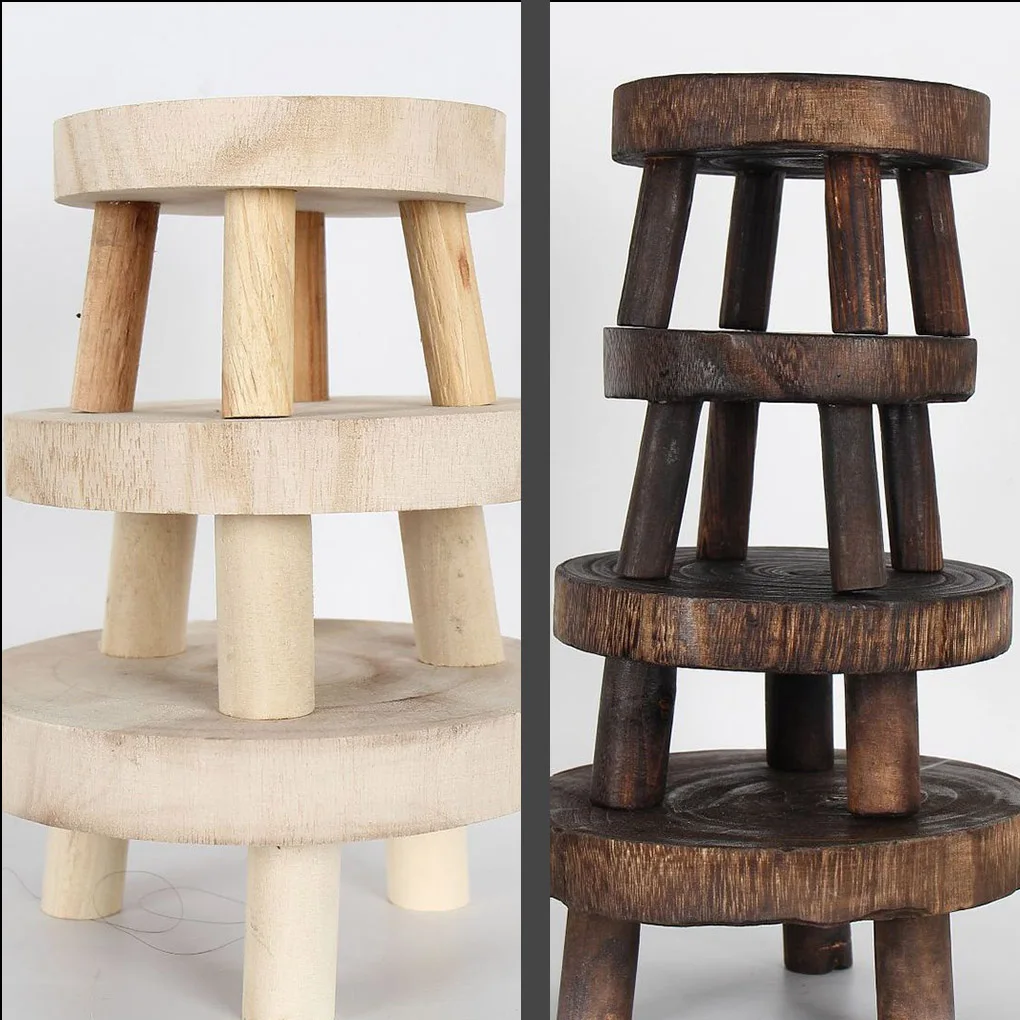 Mini Stool Plant Stand Bonsai Shelf Household Accessories Multipurpose Multifunctional Decal Garden Wood Color 
Mini Stool Plant Stand Bonsai Shelf Household Accessories Multipurpose Multifunctional Decal Garden Wood Color