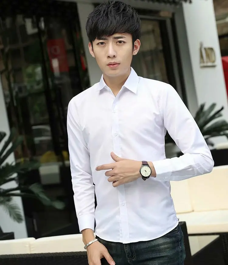 2021 New Men's Long-sleeved Shirts Business Leisure Business Slim and Iron-free White Shirts Men's Fashion Clothing Trends
2021 New Men's Long-sleeved Shirts Business Leisure Business Slim and Iron-free White Shirts Men's Fashion Clothing Trends