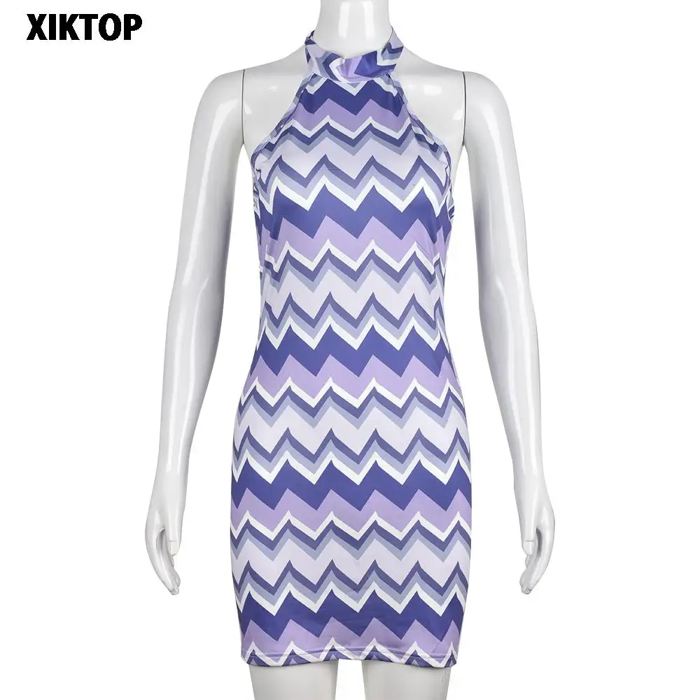 Xiktop Satin Halter Off Shoulder Soft Print Dress For Women Summer Autumn Sexy Backless Mini Skirt Party Club Streetwear Vestido
Xiktop Satin Halter Off Shoulder Soft Print Dress For Women Summer Autumn Sexy Backless Mini Skirt Party Club Streetwear Vestido