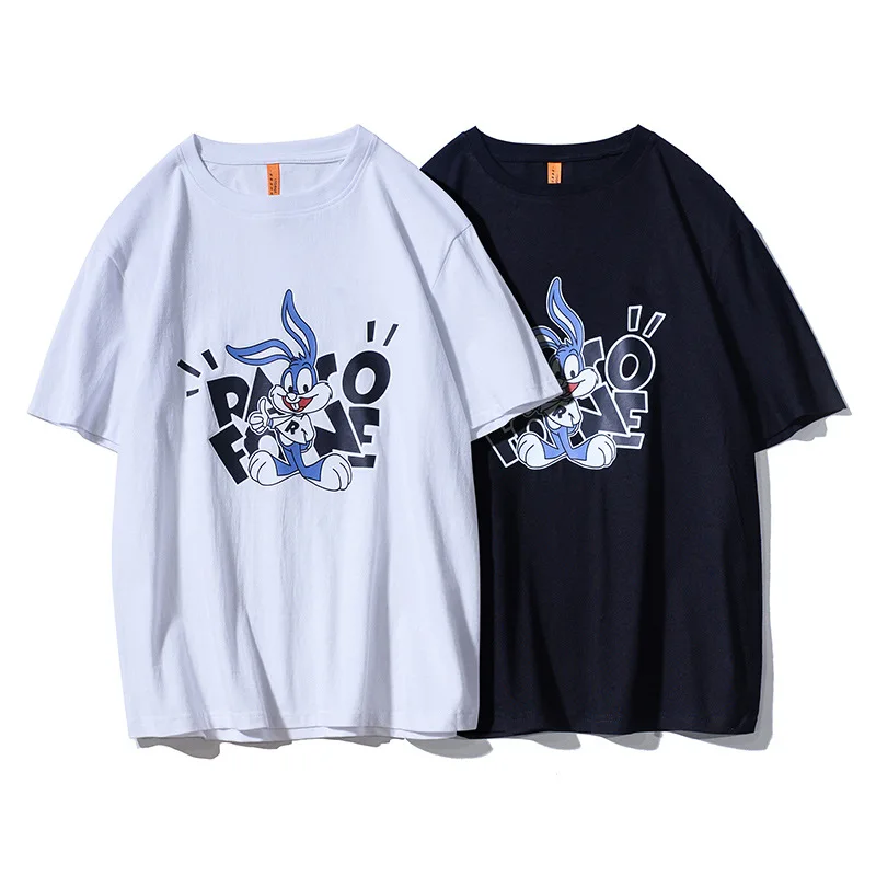 Funny Cartoon Rabbit Print Men's T-Shirt Simple Oversized Loose All-match Cotton T-Shirt High Quality Short Sleeve White Clothes
Funny Cartoon Rabbit Print Men's T-Shirt Simple Oversized Loose All-match Cotton T-Shirt High Quality Short Sleeve White Clothes