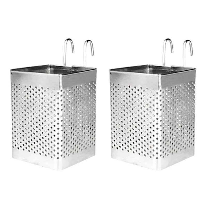 A50I 2X Stainless Steel Chopsticks Holder Hanging Cutlery Drying Basket Tableware Drainer With Hooks Kitchen Utensil(B)
A50I 2X Stainless Steel Chopsticks Holder Hanging Cutlery Drying Basket Tableware Drainer With Hooks Kitchen Utensil(B)