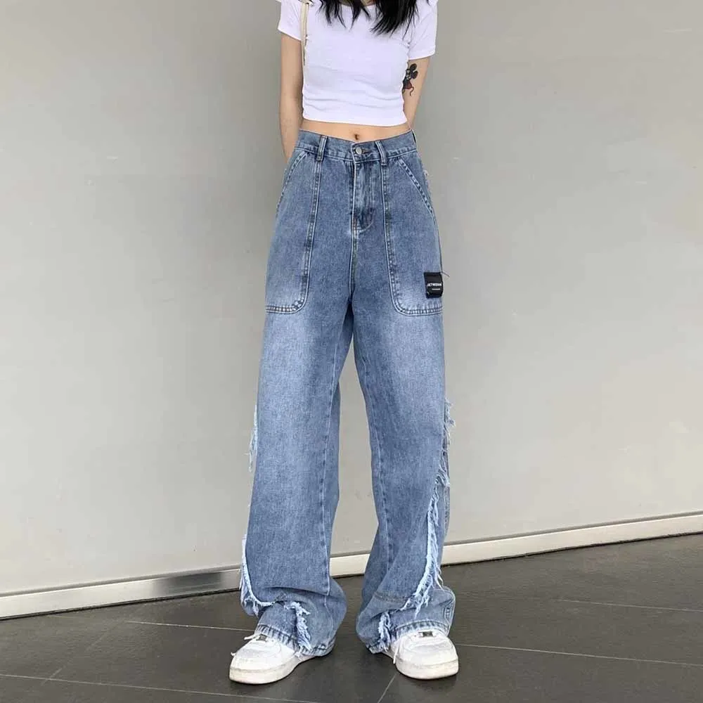 New Retro Y2K Baggy Jeans women Grunge pants High Waist Cargo Denim Trousers Streetwear Casual loose Sweatpants S-4XL 
New Retro Y2K Baggy Jeans women Grunge pants High Waist Cargo Denim Trousers Streetwear Casual loose Sweatpants S-4XL