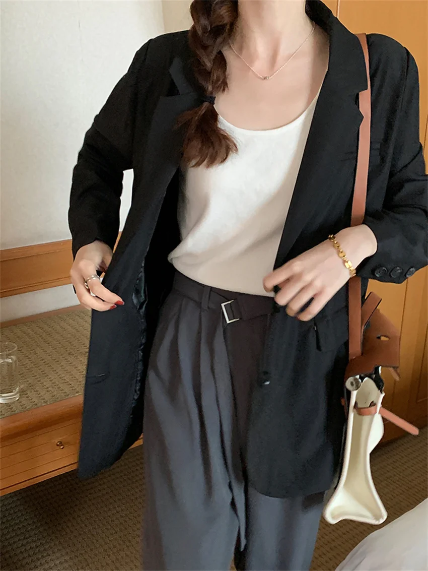 HziriP Black Blazers Elegant New Arrival Women Coats 2022 Fashion Work Wear Slim Autumn Office Lady Streetwear Casual Mujer OL
HziriP Black Blazers Elegant New Arrival Women Coats 2022 Fashion Work Wear Slim Autumn Office Lady Streetwear Casual Mujer OL
