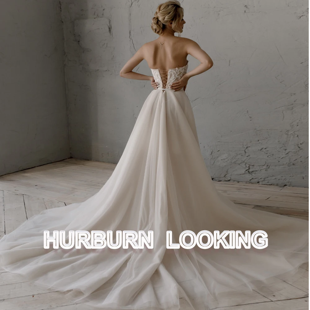 HERBURN Modern Sweetheart Wedding Dress Bridal Lace Up Back Pleated Tulle Court Train Princess Customize New Arrival Occasion
HERBURN Modern Sweetheart Wedding Dress Bridal Lace Up Back Pleated Tulle Court Train Princess Customize New Arrival Occasion