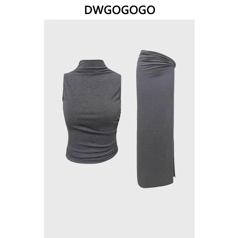 Hot Girl Chic Style Suit Women's Sleeveless High-grade Gray Versatile Tank Top High Waist Buttock Skirt Two-piece Set
Hot Girl Chic Style Suit Women's Sleeveless High-grade Gray Versatile Tank Top High Waist Buttock Skirt Two-piece Set