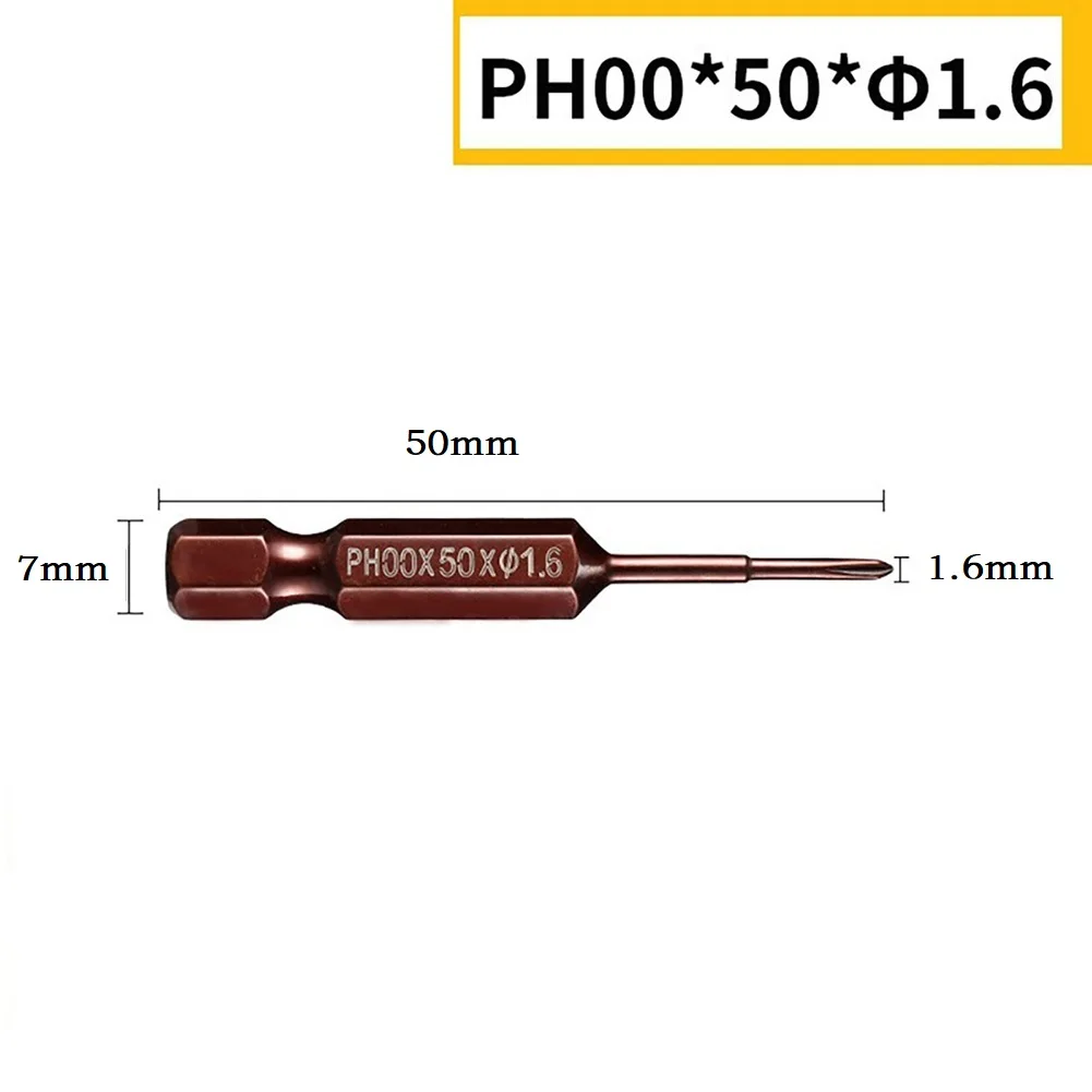 

50 мм отвертка бит 1/4 дюйма шестигранный хвостовик электрическая Ударная дрель PH00 PH0 PH1 PH2 сверло из легированной стали 1,6/2,0/2,5/3,0/4,0/5,0 мм