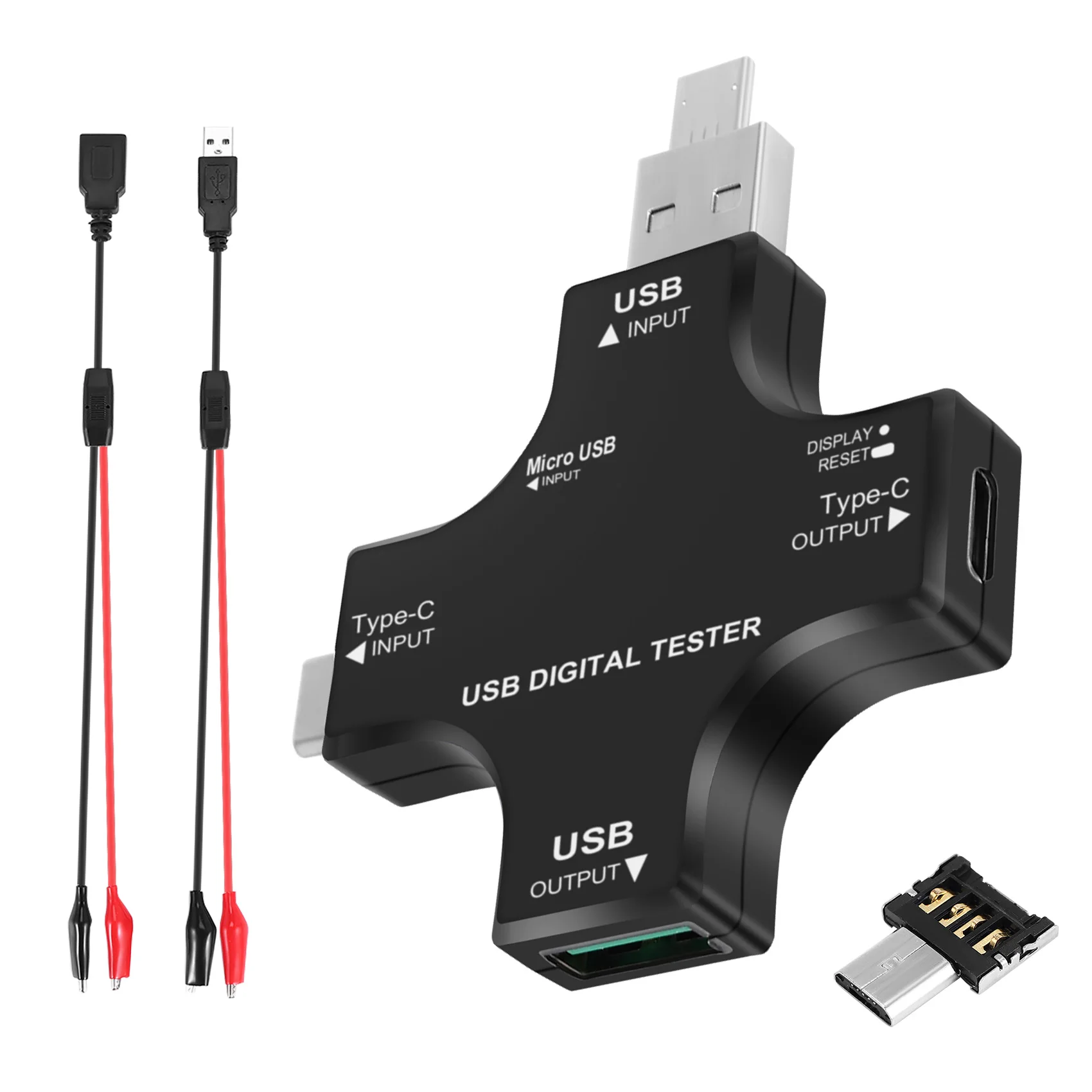USB C Tester,2 in 1 Type C USB Tester Color Screen IPS Digital Multimeter,Voltage,Current,Power,Resistance,Temperature,with
USB C Tester,2 in 1 Type C USB Tester Color Screen IPS Digital Multimeter,Voltage,Current,Power,Resistance,Temperature,with