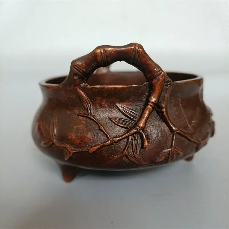 Antique Bamboo Knot Ear Incense Stove Brings Wealth and Treasures Fumigation Incense Stove Imitation Purple Copper Incense Stove
Antique Bamboo Knot Ear Incense Stove Brings Wealth and Treasures Fumigation Incense Stove Imitation Purple Copper Incense Stove