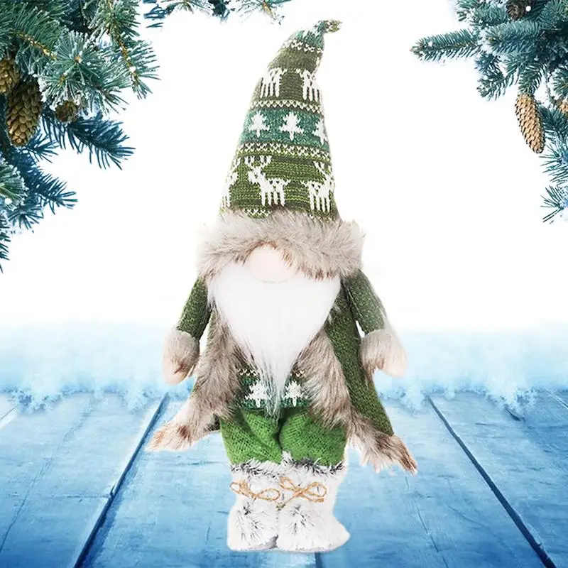 

Дед Мороз, искусственные рождественские куклы, украшение для елки, Новогоднее украшение, снеговик, Дед Мороз, стоящая кукла, украшение, весе...