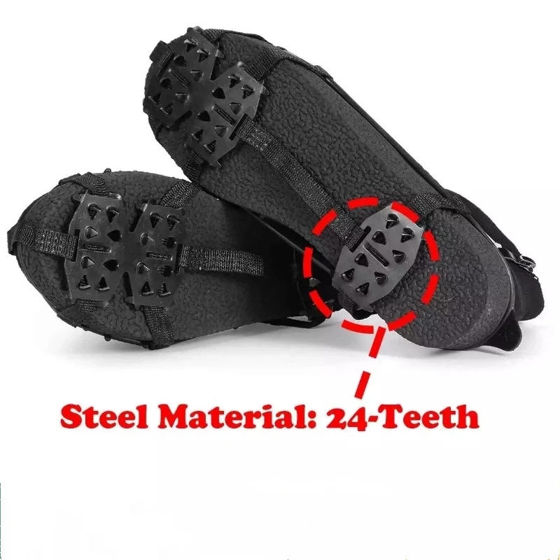1 Pair M L 24 Teeth Anti-Slip Ice Grips Gripper Shoes Boot Hiking Ice Climbing Shoe Spikes Climbing Chain Crampons Shoes Cover
1 Pair M L 24 Teeth Anti-Slip Ice Grips Gripper Shoes Boot Hiking Ice Climbing Shoe Spikes Climbing Chain Crampons Shoes Cover