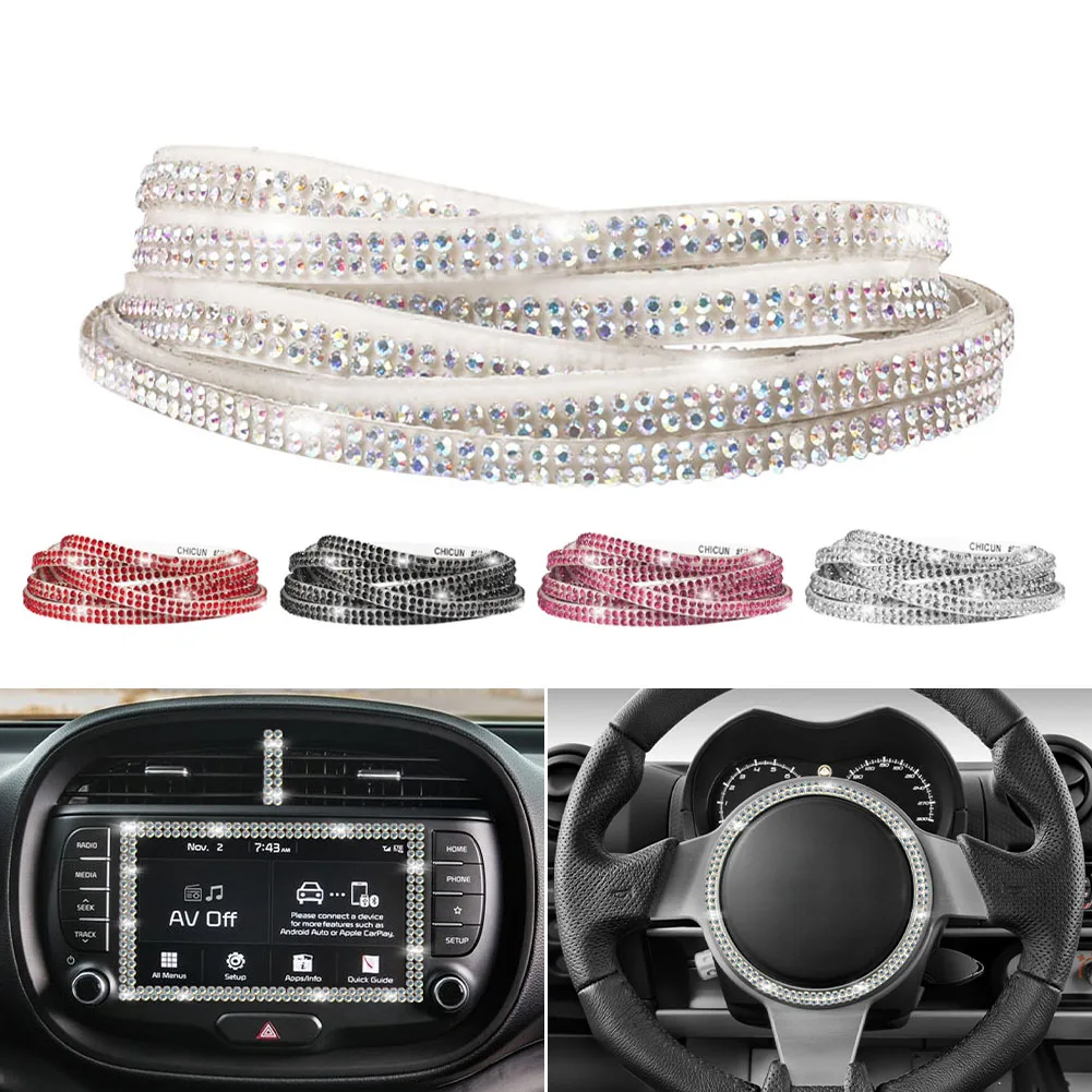 5M Shiny Rhinestone Strip Self Adhesive Car DIY Decoration Bling Crystal Diamond Sticker Ribbon Car Interior Exterior Decoration
5M Shiny Rhinestone Strip Self Adhesive Car DIY Decoration Bling Crystal Diamond Sticker Ribbon Car Interior Exterior Decoration
