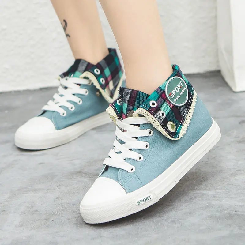 Spring and Autumn Women Canvas Shoes Classic New Style Women Casual Shoes Heightened Casual High Top Women Flats Shoes
Spring and Autumn Women Canvas Shoes Classic New Style Women Casual Shoes Heightened Casual High Top Women Flats Shoes