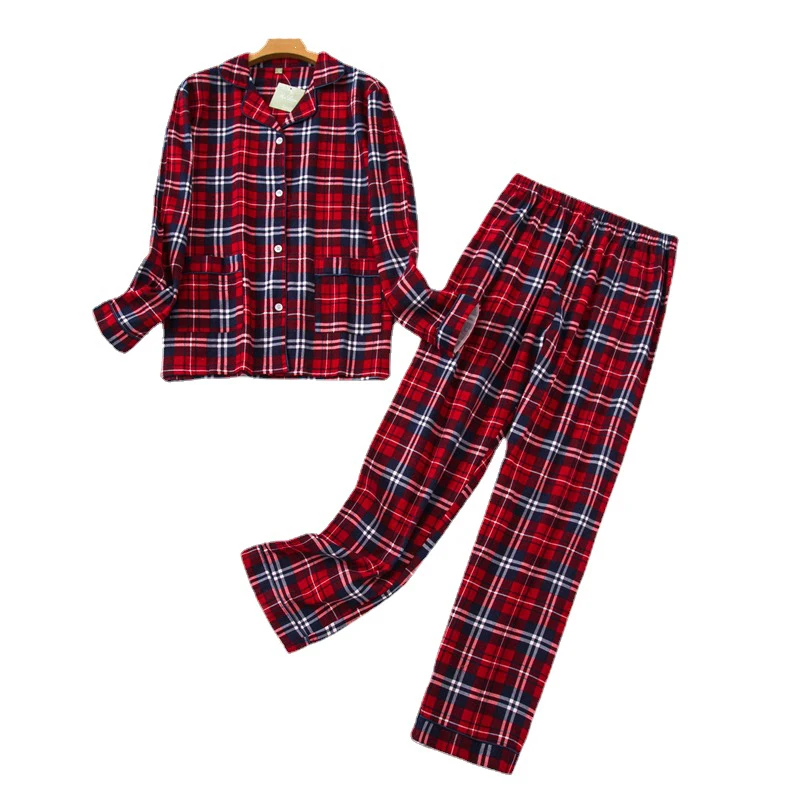Women's Pajamas Plus Size S-XXXL Clothes Ladies Flannel Cotton Home Wear Suit Autumn Winter Plaid Print Sleep Tops
Women's Pajamas Plus Size S-XXXL Clothes Ladies Flannel Cotton Home Wear Suit Autumn Winter Plaid Print Sleep Tops