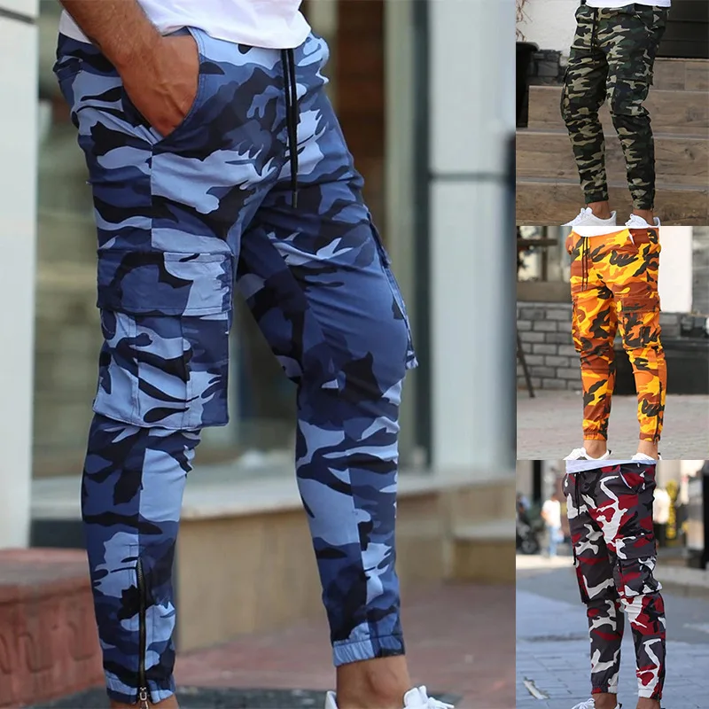 

Autumn New Joggers Pocket Long Pants Mens Slim Stacked Sweatpants Men Streetwear Sport Camouflage Tactical Pants Pantalon Cargo