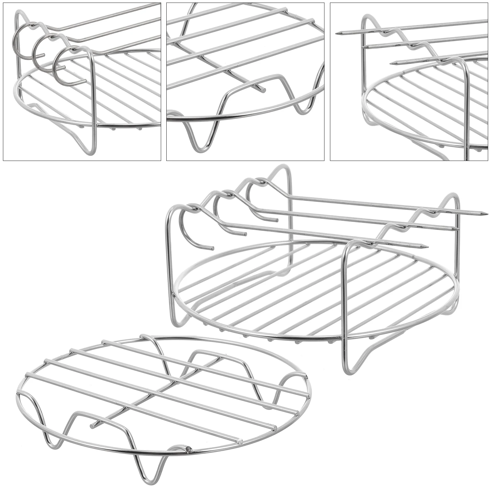 Rack Steamer Steaming Trivet Air Fryer Cooking Stand Steam Round Racks Grill Canner Cooling Cooker Egg Wire Basket Pot Grid
Rack Steamer Steaming Trivet Air Fryer Cooking Stand Steam Round Racks Grill Canner Cooling Cooker Egg Wire Basket Pot Grid