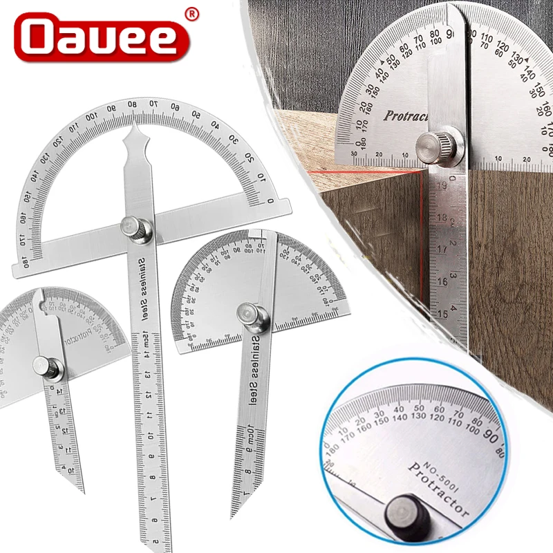 180 Degree Protractor Metal Angle Finder Goniometer Stainless Steel Gauge Adjustable Measuring Ruler Angle Woodworking Tools Set
180 Degree Protractor Metal Angle Finder Goniometer Stainless Steel Gauge Adjustable Measuring Ruler Angle Woodworking Tools Set