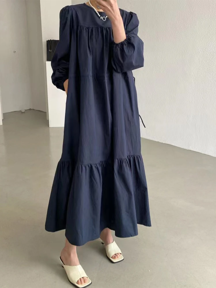 Sister Fara Spring O-Neck Draped Dresses for Women's High Waist Lantern Sleeve Ruffle Dress Autumn Female Loose Mid Dresses
Sister Fara Spring O-Neck Draped Dresses for Women's High Waist Lantern Sleeve Ruffle Dress Autumn Female Loose Mid Dresses
