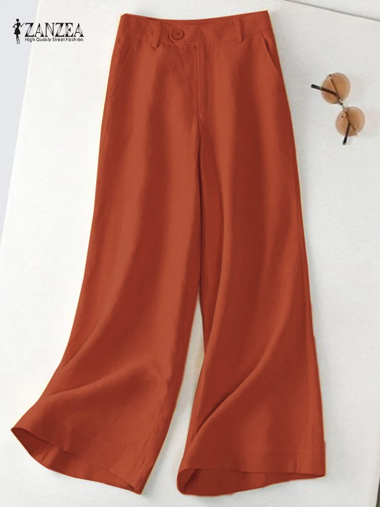 2022 ZANZEA Casual Summer Women Solid Pants Ankle Length Pockets Cotton Loose Straight Trousers Fashion Elegant Holiday Pant
2022 ZANZEA Casual Summer Women Solid Pants Ankle Length Pockets Cotton Loose Straight Trousers Fashion Elegant Holiday Pant