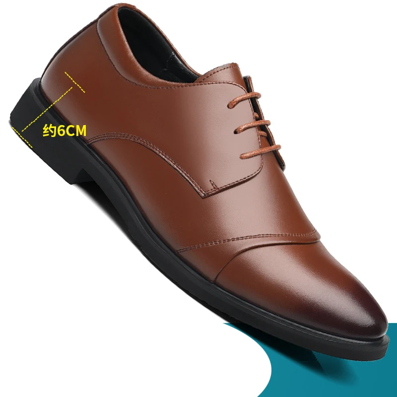 Height Increasing 6 CM Men Dress Shoes Increased Insole Heel Pointed Toe Mens Business Oxfords New Formal Footwear
Height Increasing 6 CM Men Dress Shoes Increased Insole Heel Pointed Toe Mens Business Oxfords New Formal Footwear