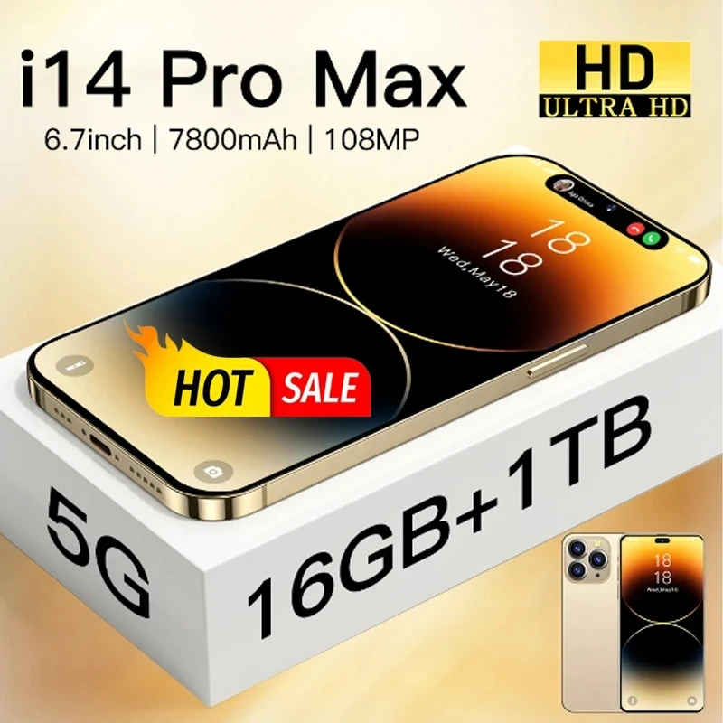 Оригинальный смартфон i14 Pro Max, полный экран 6,7 дюйма, 4G, стандартный сотовый телефон, 7800 мАч, мобильные телефоны, смартфон 14 дюймов
Оригинальный смартфон i14 Pro Max, полный экран 6,7 дюйма, 4G, стандартный сотовый телефон, 7800 мАч, мобильные телефоны, смартфон 14 дюймов