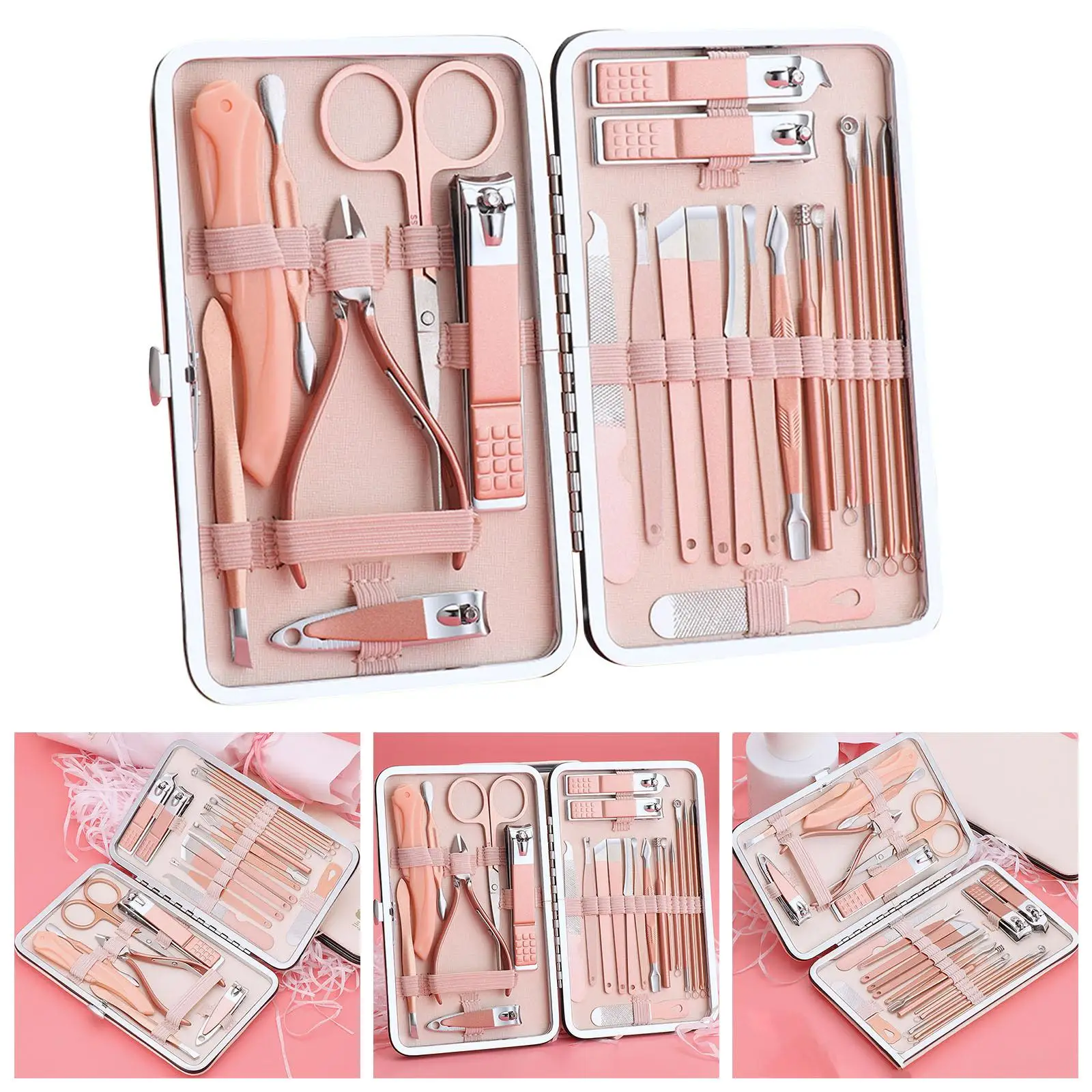 23Pcs Manicure Nail Clipper Set Scissors High Precision Tools Pedicure Cuticle Kit for Men Women Nail Care Fingernails Toenails
23Pcs Manicure Nail Clipper Set Scissors High Precision Tools Pedicure Cuticle Kit for Men Women Nail Care Fingernails Toenails