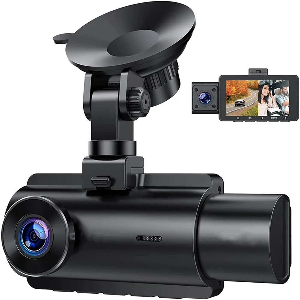 1080P Dash Cam Front and Inside Rear Three Camera 140° Wide Angle Car Recorder G-Sensor Loop Recording with 3" LCD Car Camera
1080P Dash Cam Front and Inside Rear Three Camera 140° Wide Angle Car Recorder G-Sensor Loop Recording with 3" LCD Car Camera